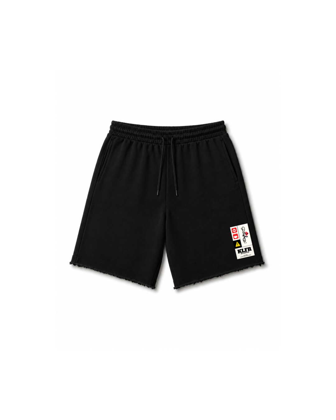 LABEL SHORTS - BLACK