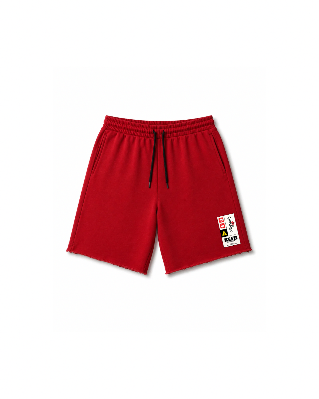 LABEL SHORTS - RED