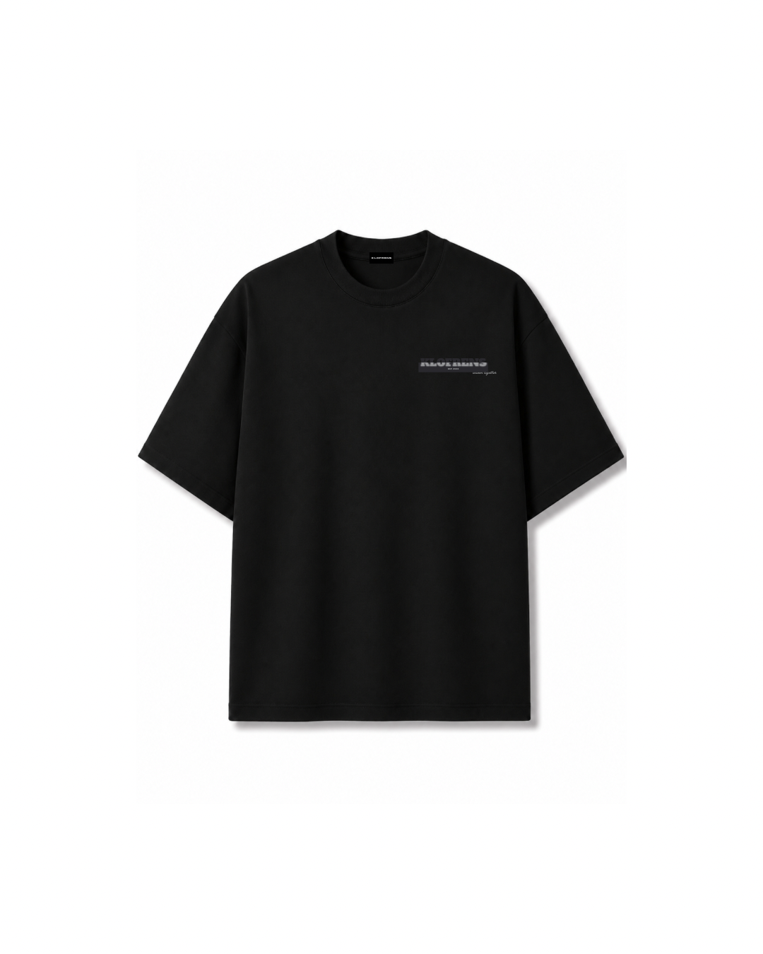 BRAILLE SCRIPT TEE - BLACK
