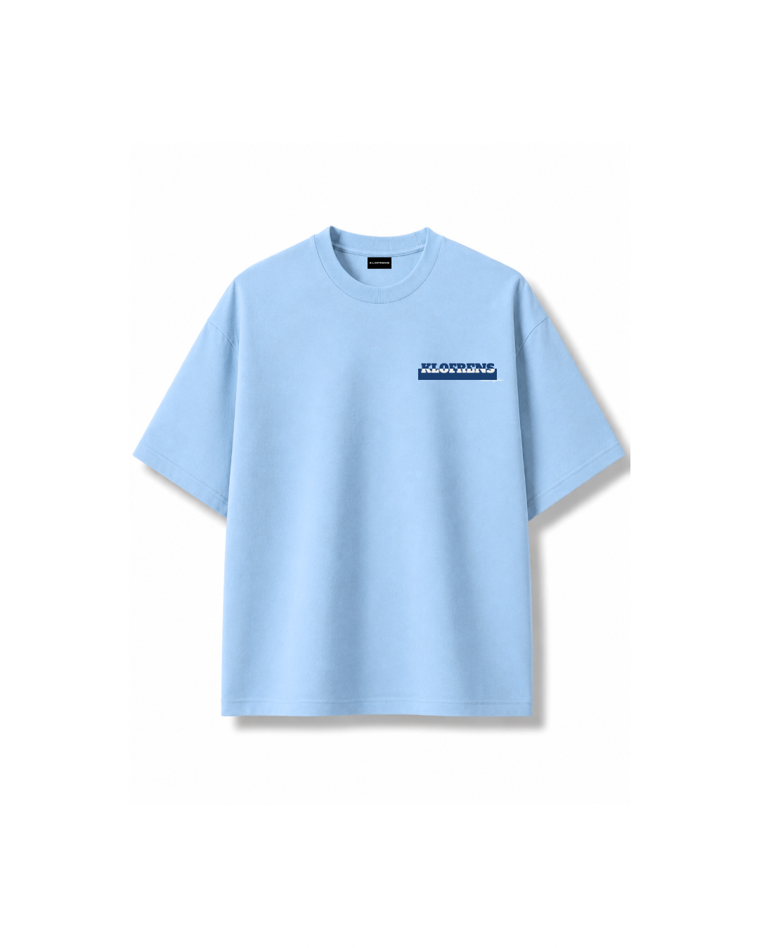 BRAILLE SCRIPT TEE - MISTY BLUE