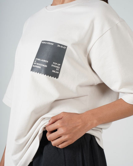 The Pop Up Tee - Beige