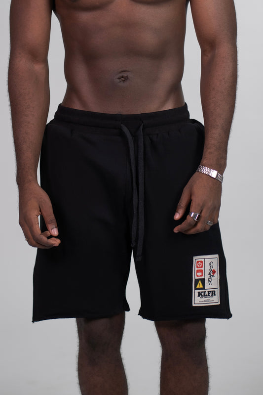 LABEL SHORTS - BLACK