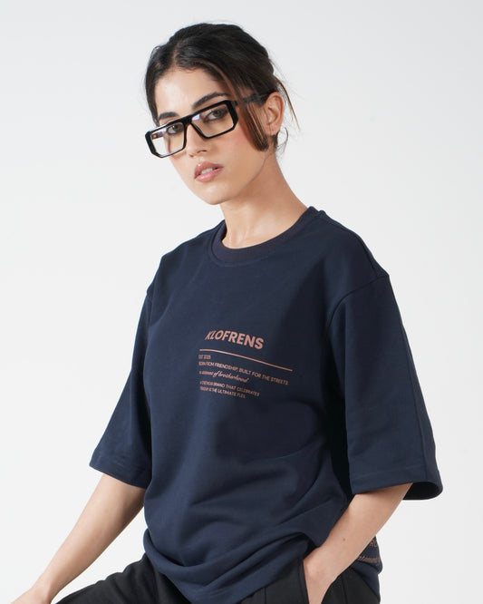 The Statement Tee - Navy Blue