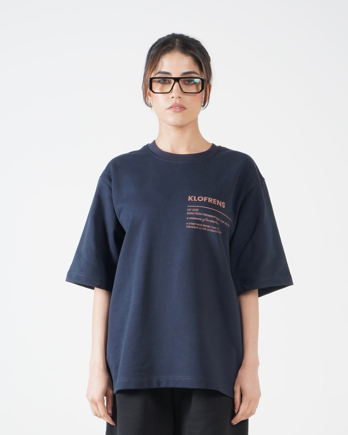 The Statement Tee - Navy Blue