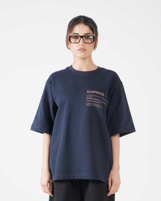 The Statement Tee - Navy Blue