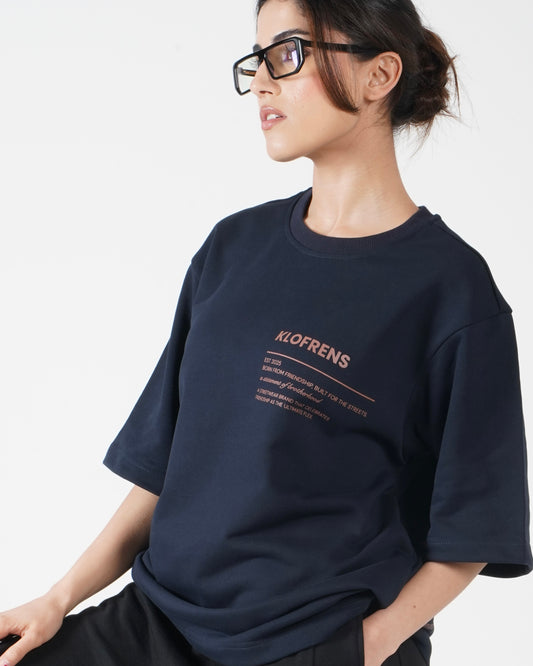 The Statement Tee - Navy Blue