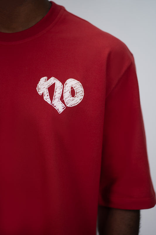 SKETCH TEE - DEEP RED