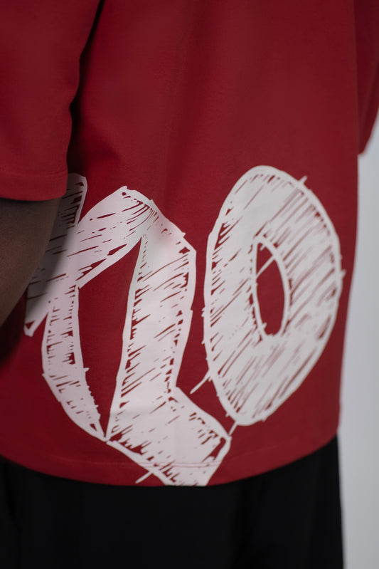 SKETCH TEE - DEEP RED