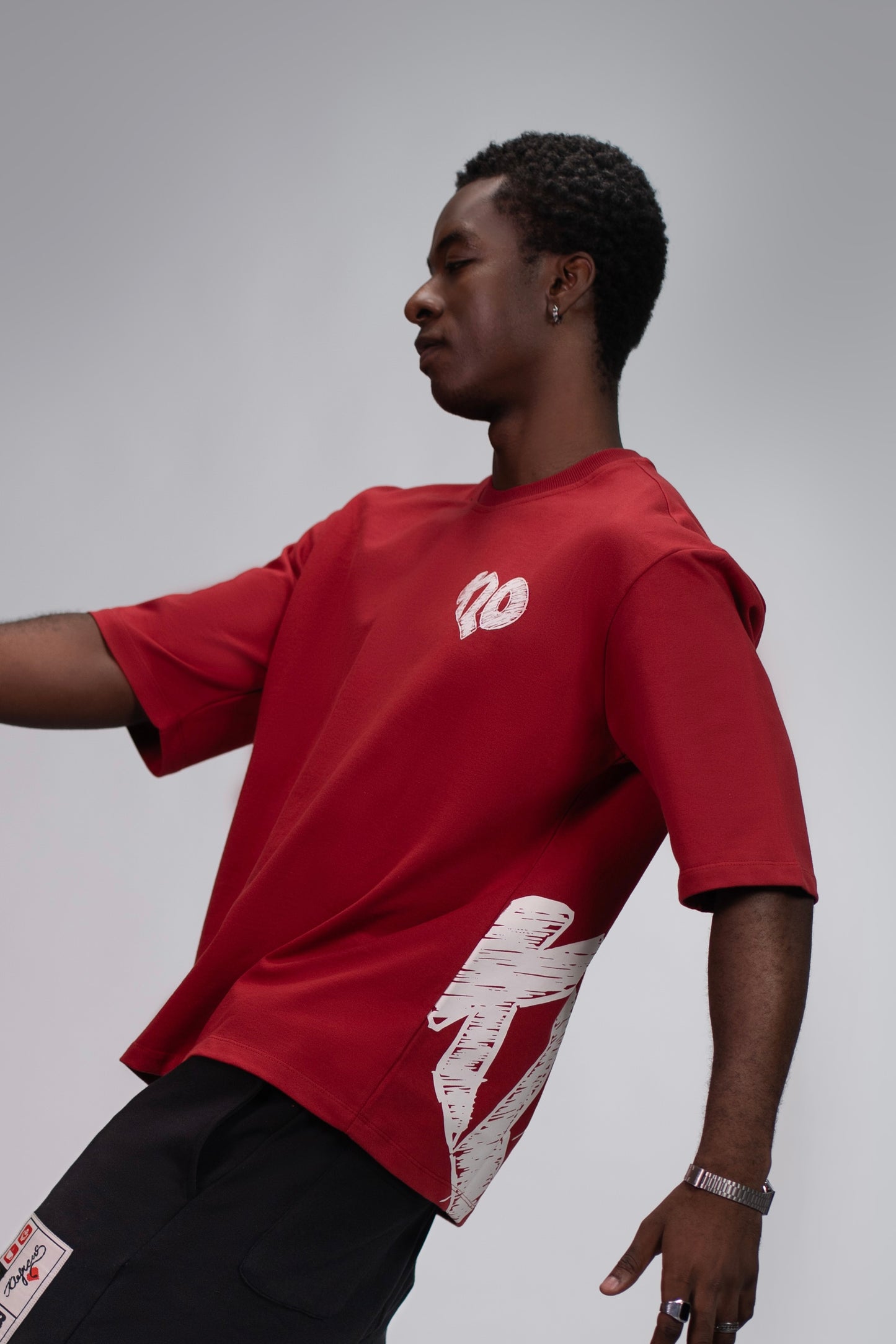 SKETCH TEE - DEEP RED