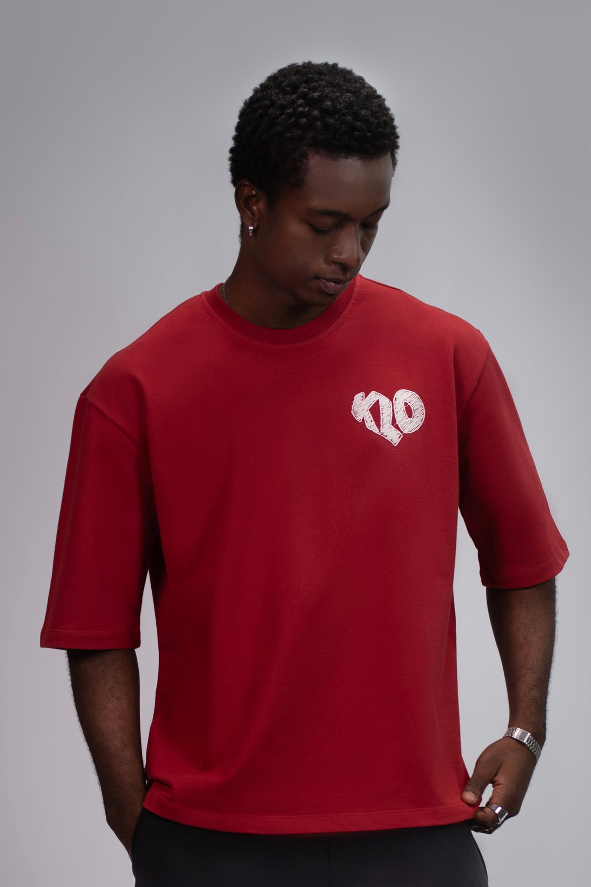SKETCH TEE - DEEP RED