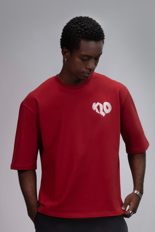 SKETCH TEE - DEEP RED