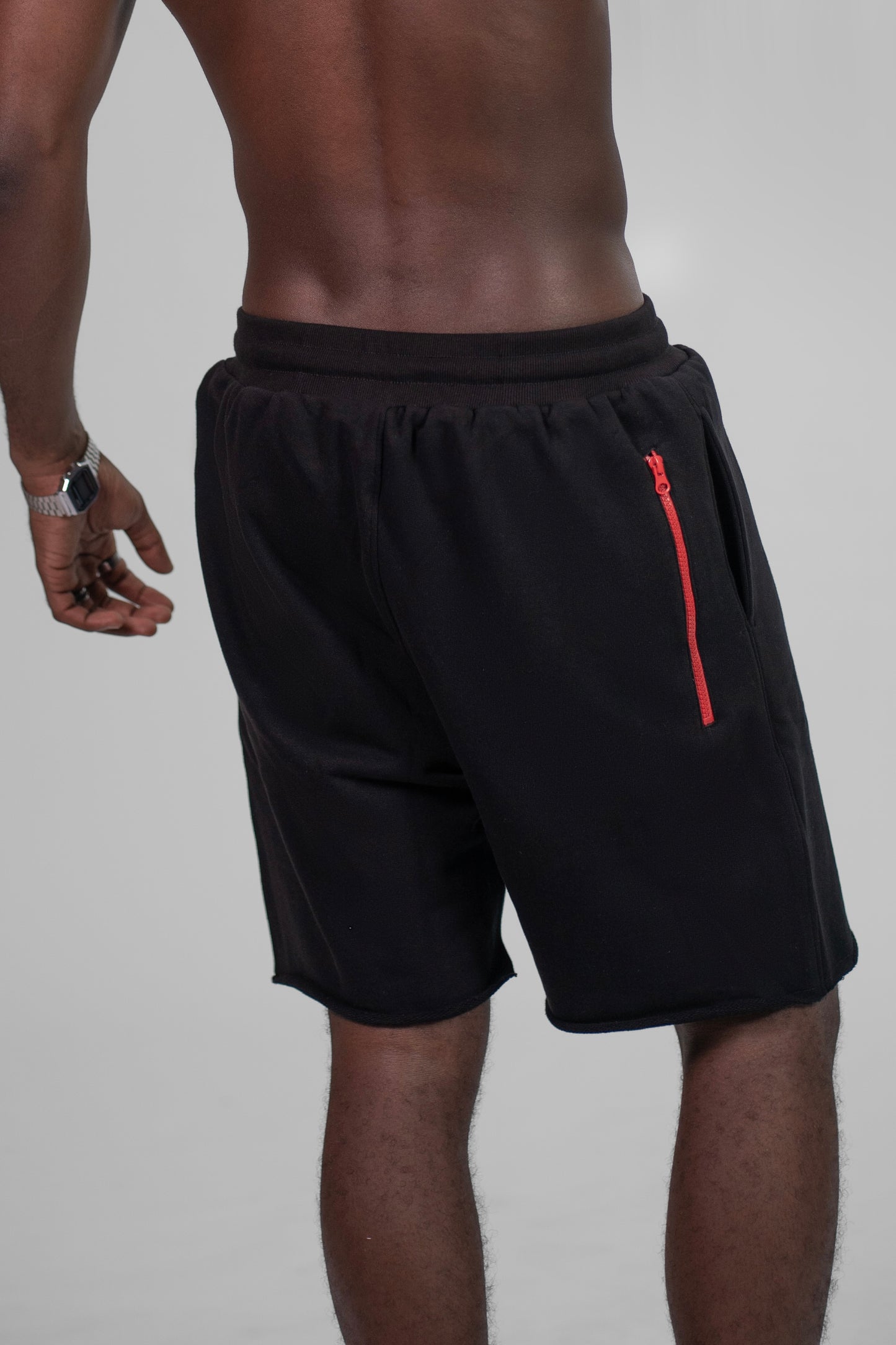LABEL SHORTS - BLACK
